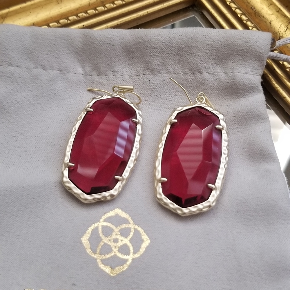 Kendra Scott Red Ella Drop Earrings